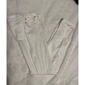 GJG Denim Jeans Womens Skinny Juniors 5 White Denim Stretch Low Rise